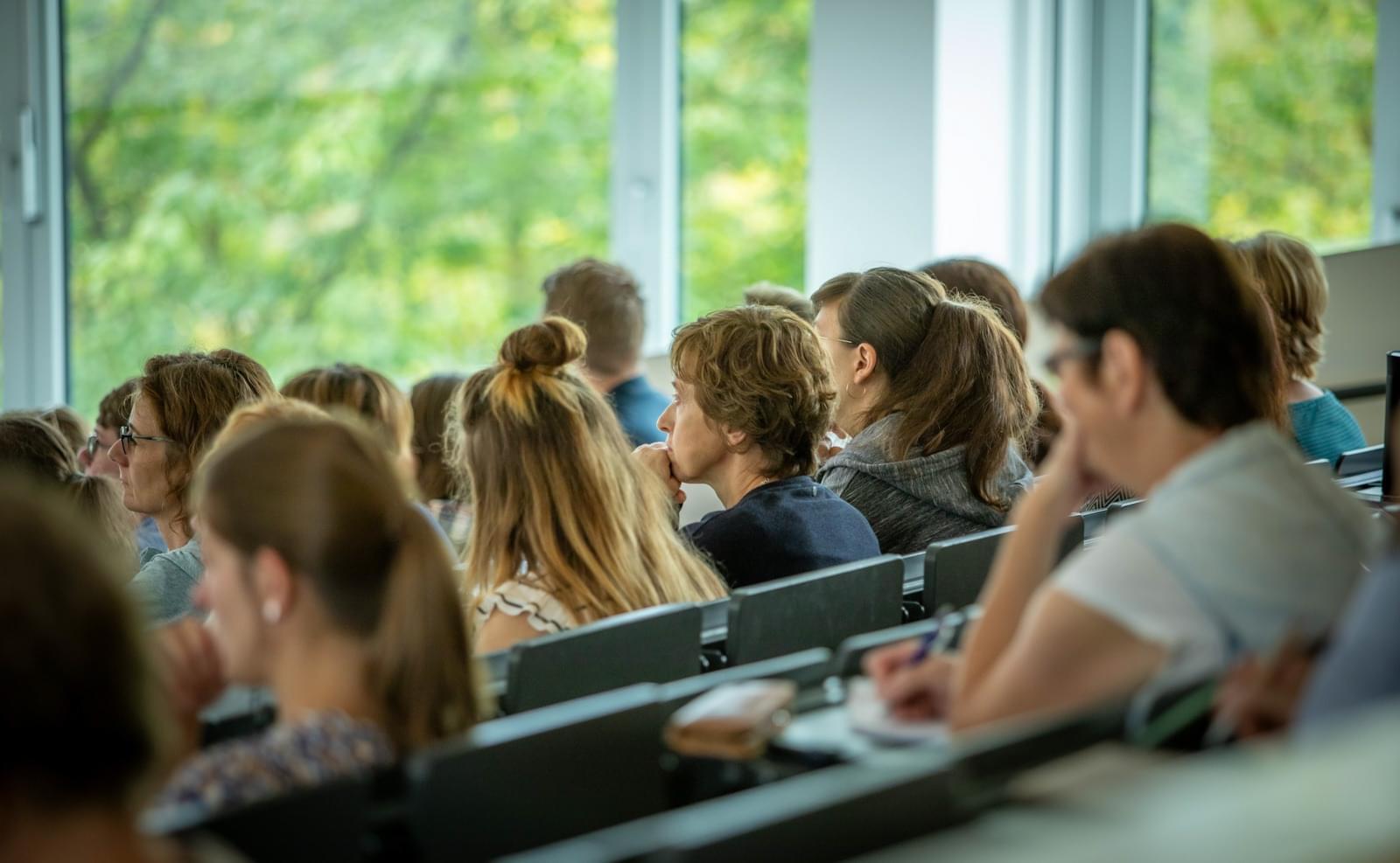 Students in the lecture theatre