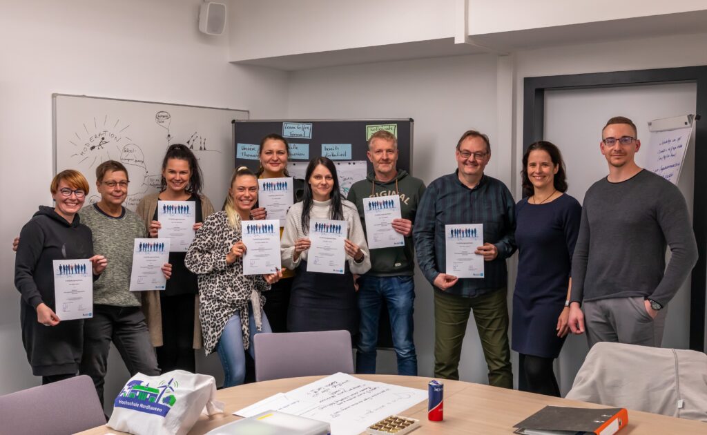 seminargruppe mit zertifikaten