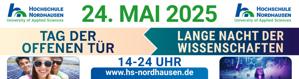 Banner Tag der Offenen Tür - Lange Nacht der Wissenschaften am 24. Mai 2025