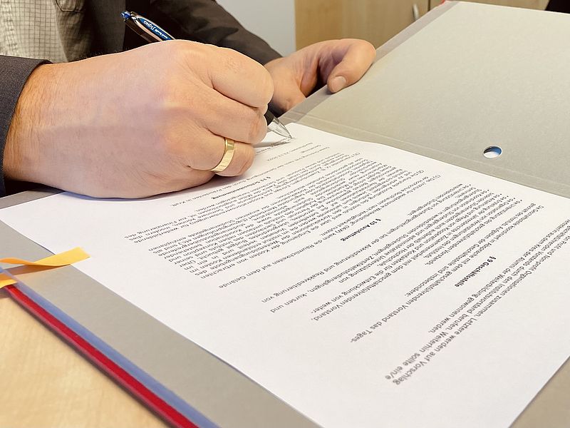 the contract is signed