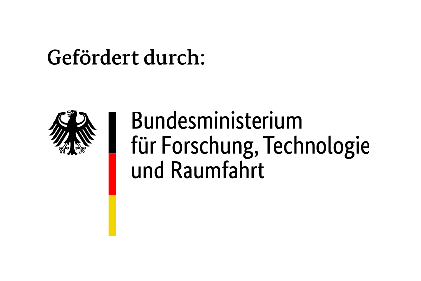 Logo des Bundesministerium für Forschung, Technologie und Raumfahrt mit dem Hinweis: "Gefördert durch:"